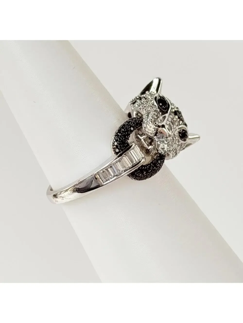 Bomb Party UNTAMED JAG Ring Sz 11 “Silence Has Teeth” Black Onyx on Rhodium
